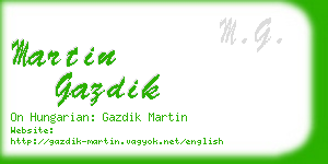 martin gazdik business card